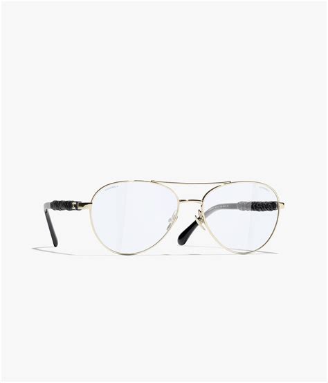 Pilot Sunglasses Metal & Calfskin Light gold & light blue 